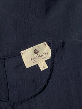 NWOT Betsey’s Boutique Shop Top Blouse Shirt Tank XL Navy Blue